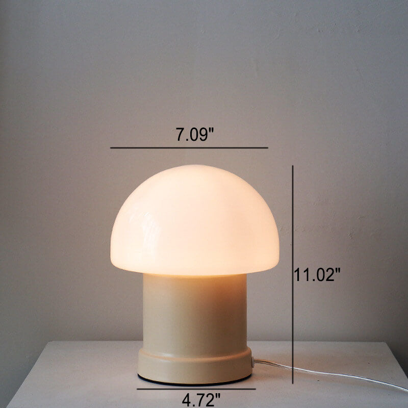 Ins Cream Mushroom Column Table Lamp