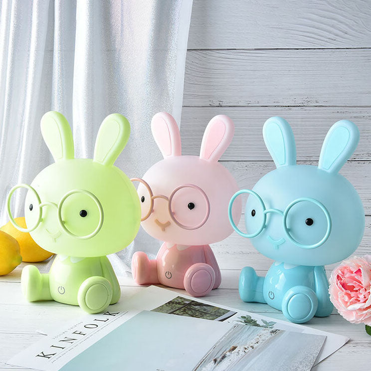 Cartoon Rabbit Glasses Night Table Lamp