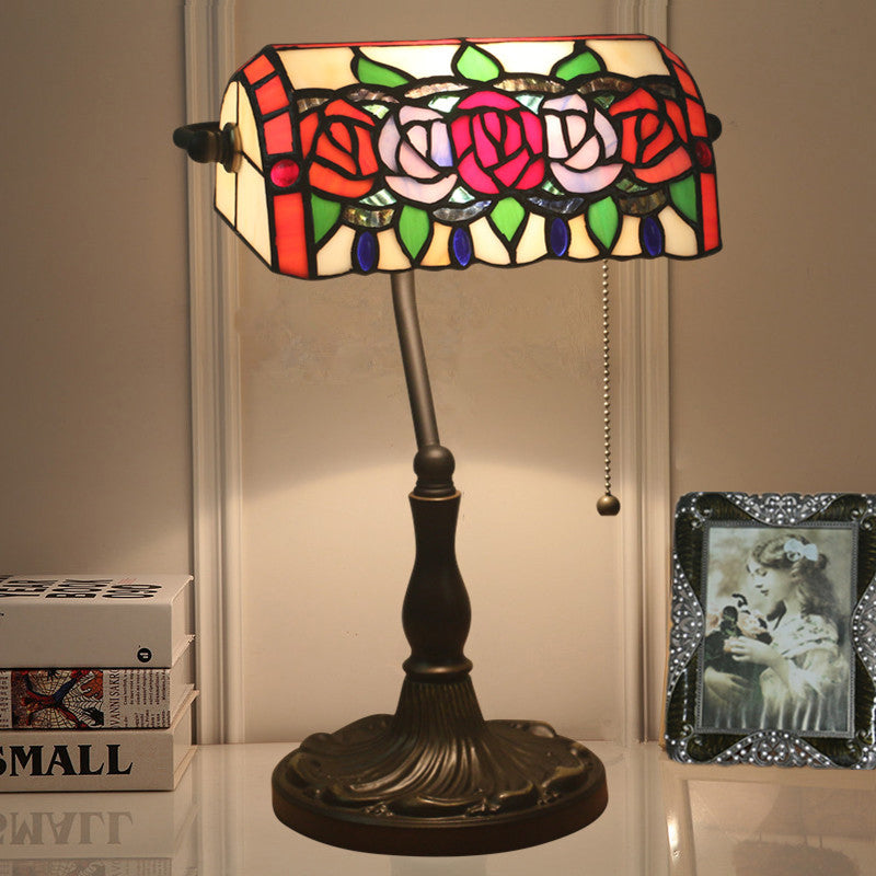 Rectangle Rose Zinc Alloy Table Lamp
