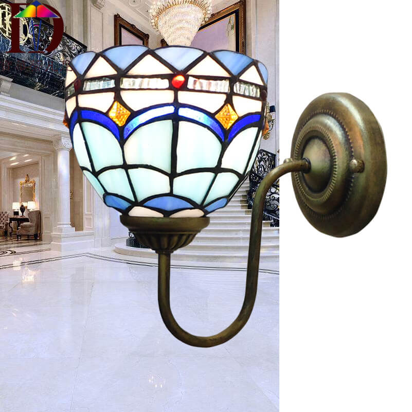 Resin Glass Flower Shape Wall Lamp