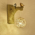 Rattan Woven Bird Wall Lamp