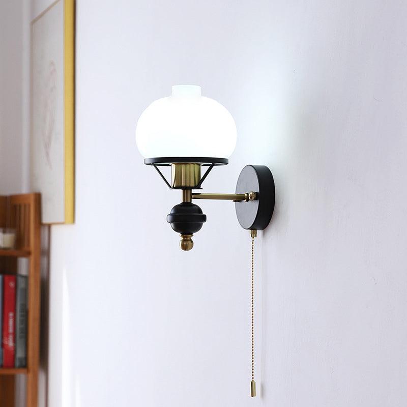 Geometric Circle Glass Iron Wall Lamp