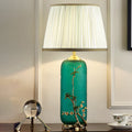 Bottle Glass Copper Fabric Table Lamp