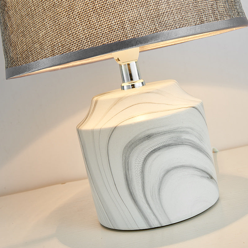 Cylinder Vase Ceramic Fabric Table Lamp