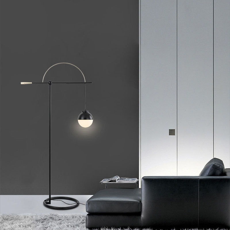 Fishing Rod Iron Glass Floor Lamp