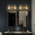 Cylinder Diamond All Brass 2-Light Wall Lamp