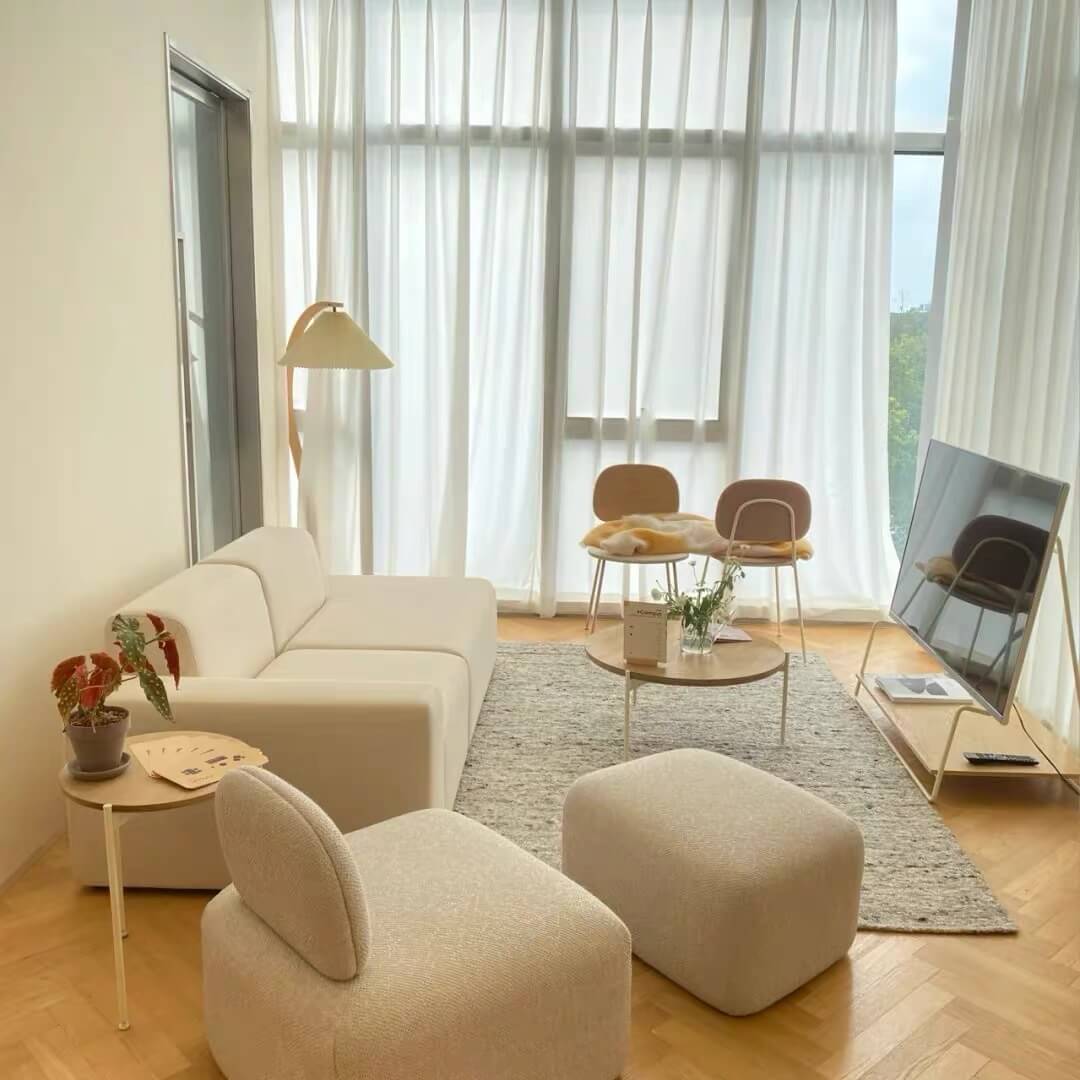 Modern Minimalist Pleated Fabric Floor Lamp