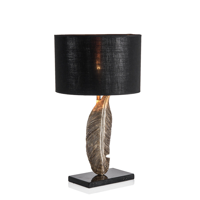 Leaf Resin Fabric Iron Table Lamp