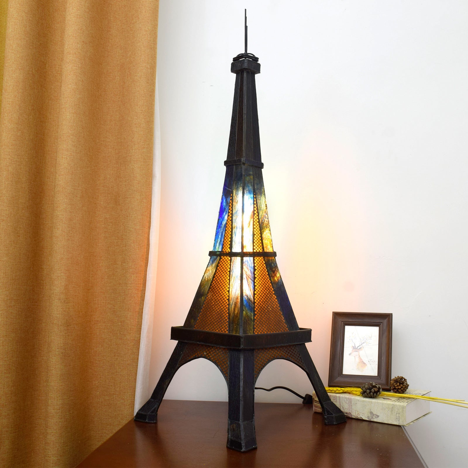 Tower Stained Glass Table Lamp