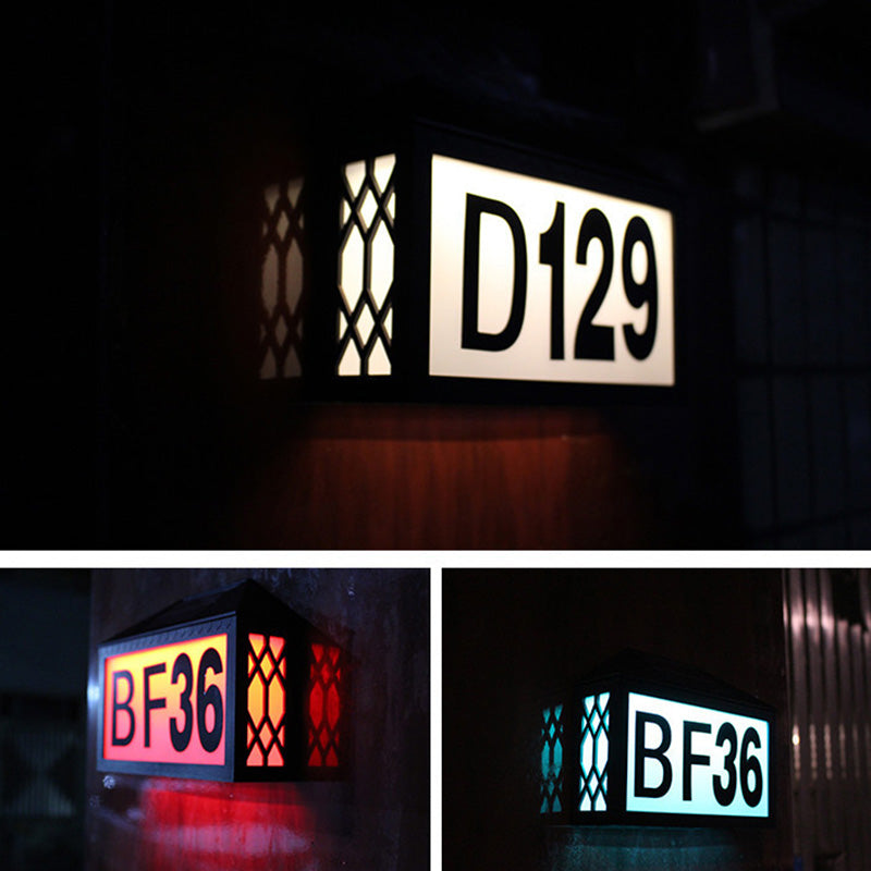ABS Address Sign Digital Outdoor Light