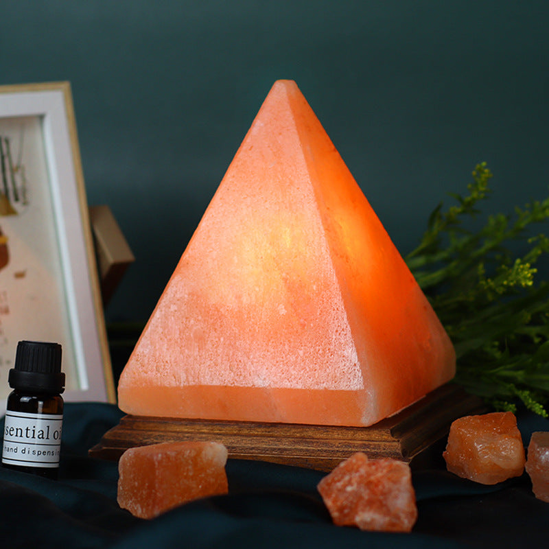 Himalayan Triangle Salt Table Lamp