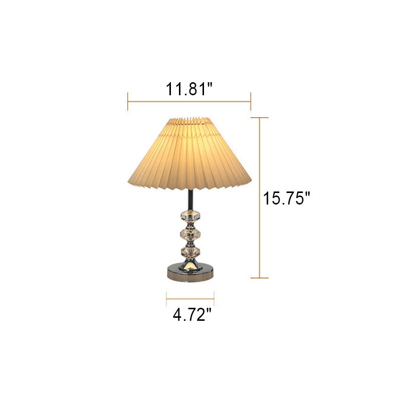 Pleated Solid Color Acrylic Table Lamp