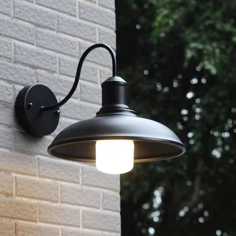 Loft Dome Iron Bent Outdoor Light