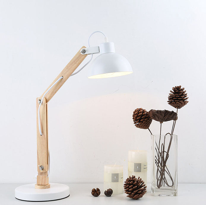 Classical Collapsible Wooden Iron Table Lamp