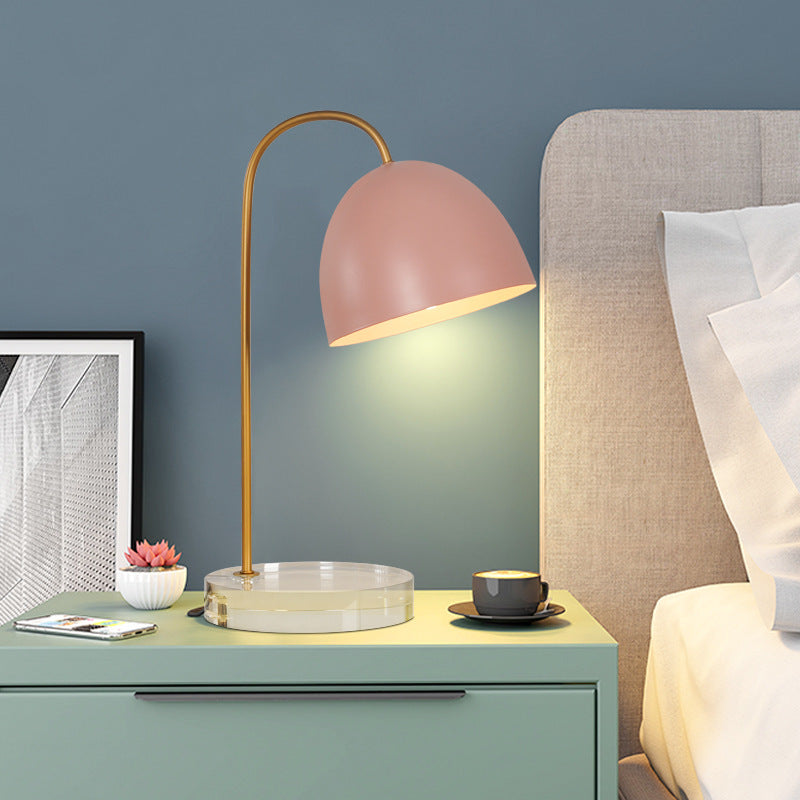 Hardware Dome Crystal Bedroom Table Lamp
