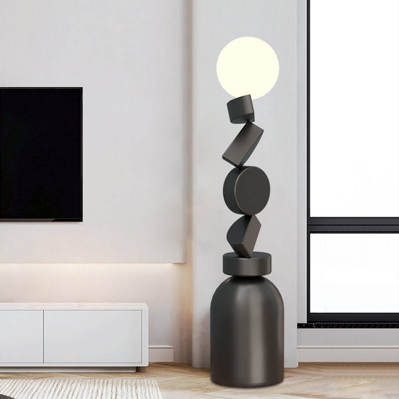 Geometric Blocks Stacked Iron Floor Lamp