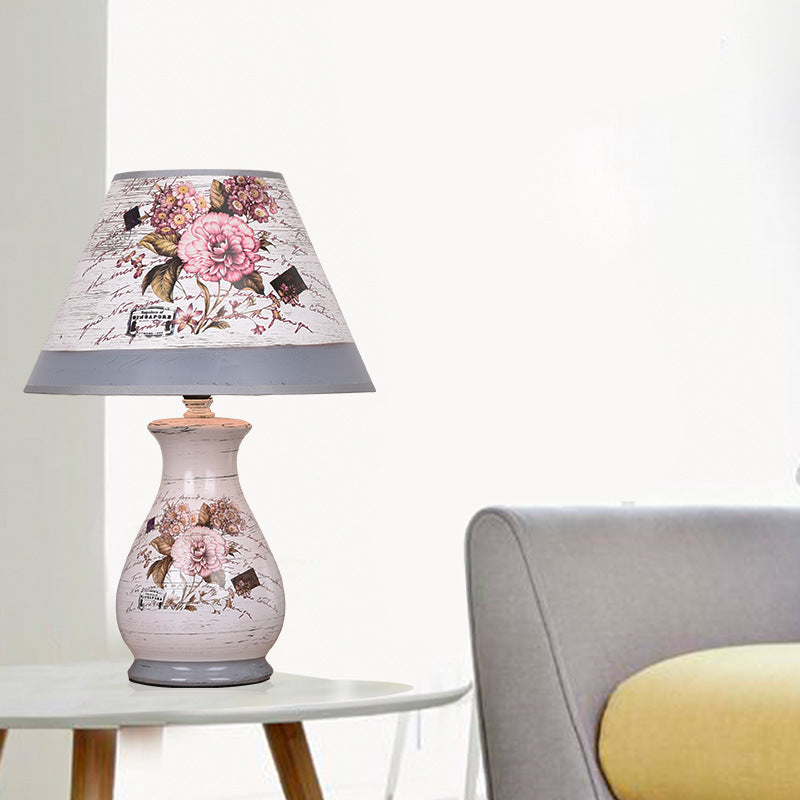 Vase Ceramic Cardstock Bedroom Table Lamp