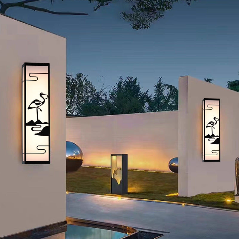 Crane Rectangle Patio Outdoor Light