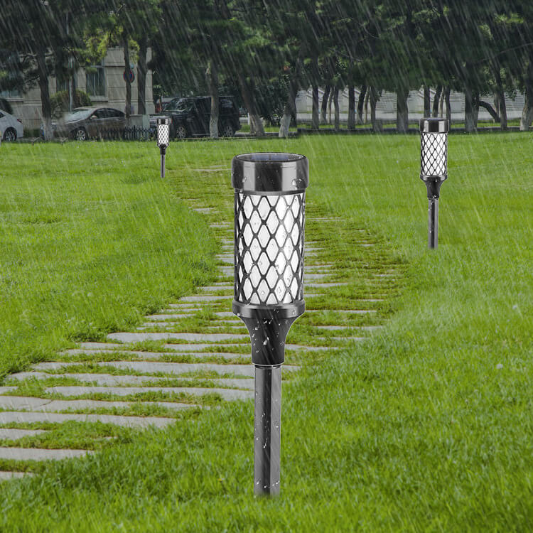 ABS Weaving Cylindrical Cage Outdoor Light