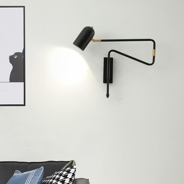 Iron Cylinder Long Pole Wall Lamp