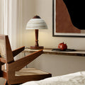 Solid Wood Ceramic Dome Table Lamp