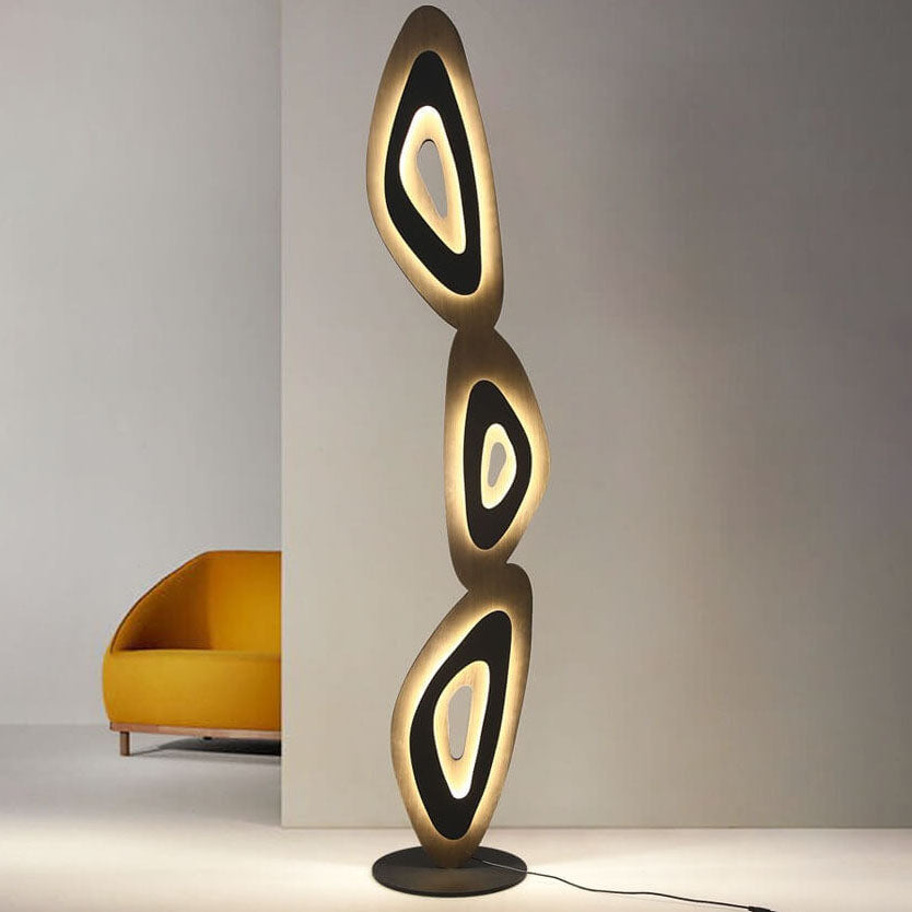 Acrylic Leaves Shadow Hardware Floor Lamp