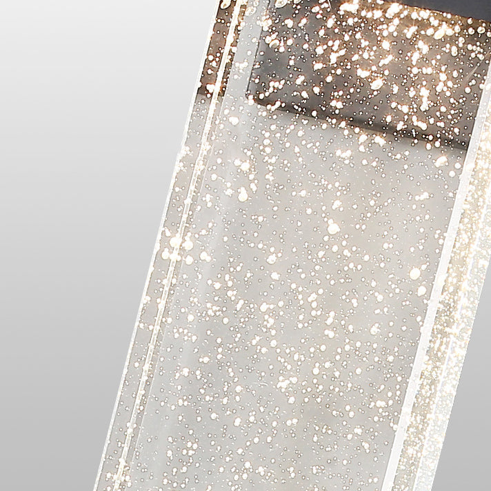 Aluminum Crystal Rectangular Patio Outdoor Light