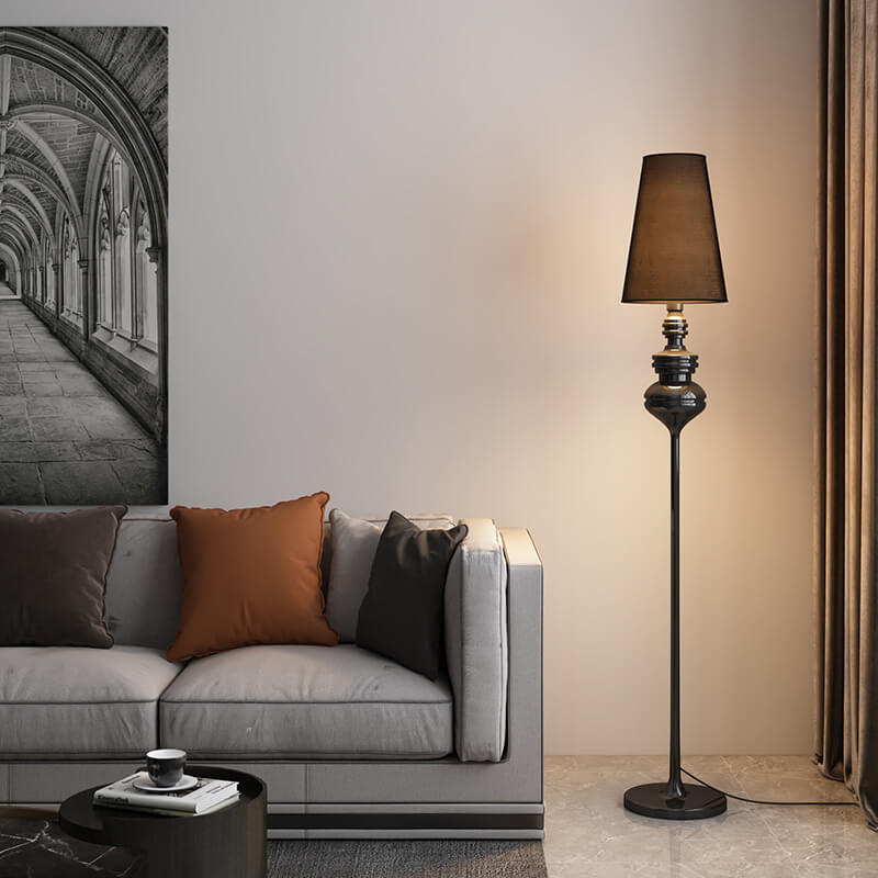 Fabric Cone Iron Living Floor Lamp