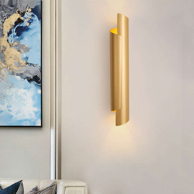 Irregular Cylinder Metal Living 2-Light Wall Lamp