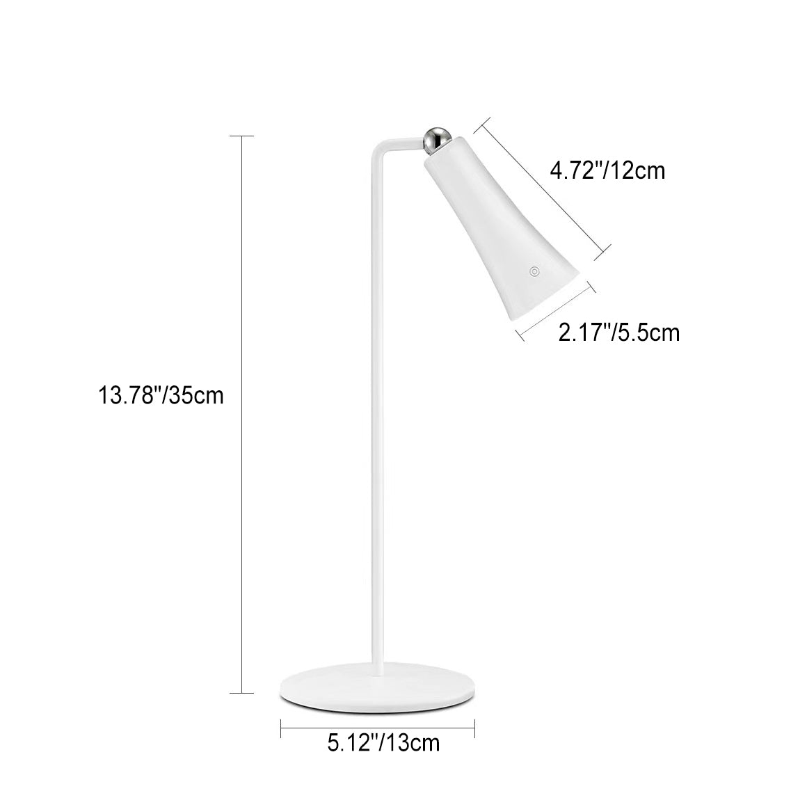 ABS Iron Cone White Table Lamp