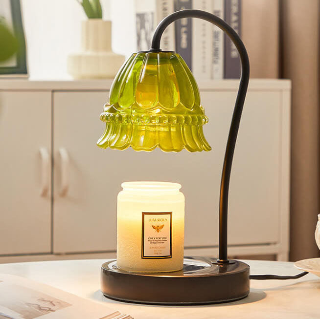 Glass Lily Valley Melting Table Lamp