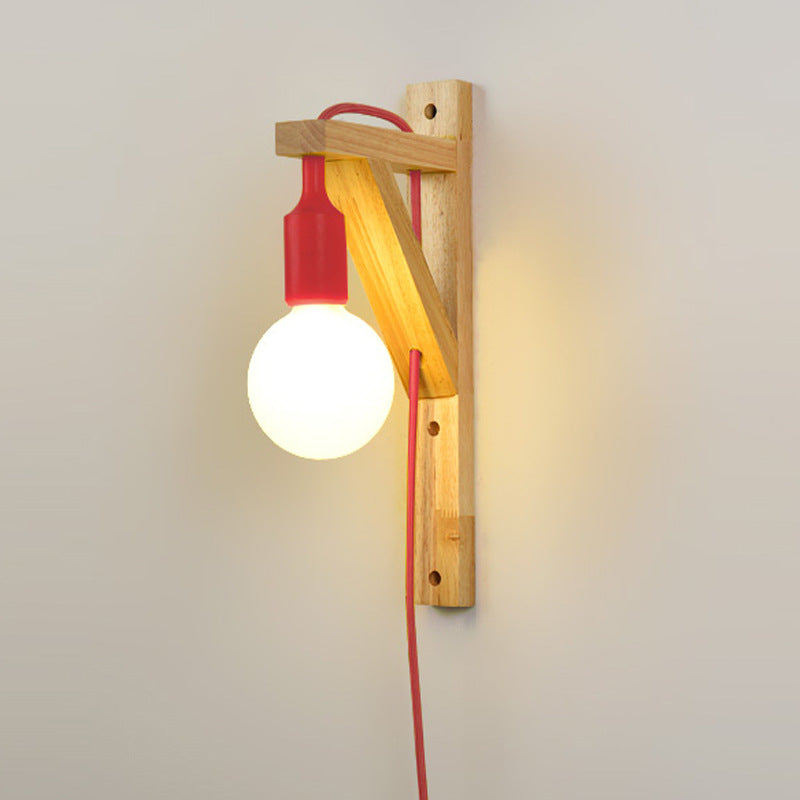 Modern Creative Wood Wall Lamp