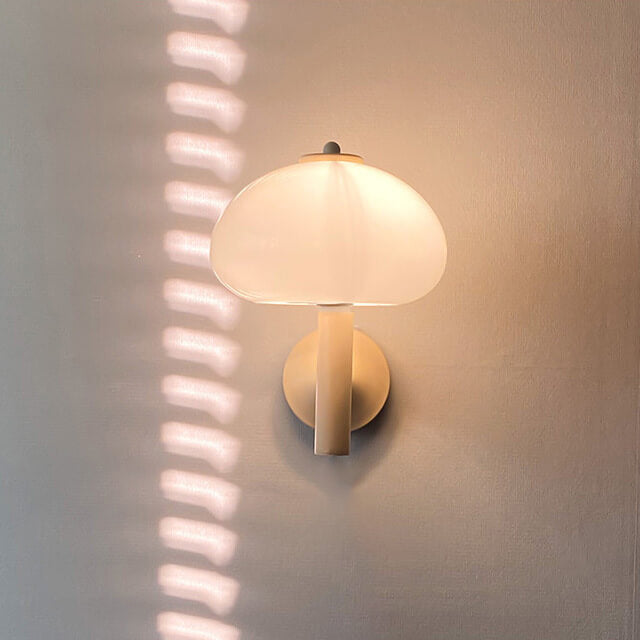 Milk White Iron Glass Wall Lamp