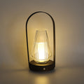 Iron Acrylic Elliptical Conic Table Lamp