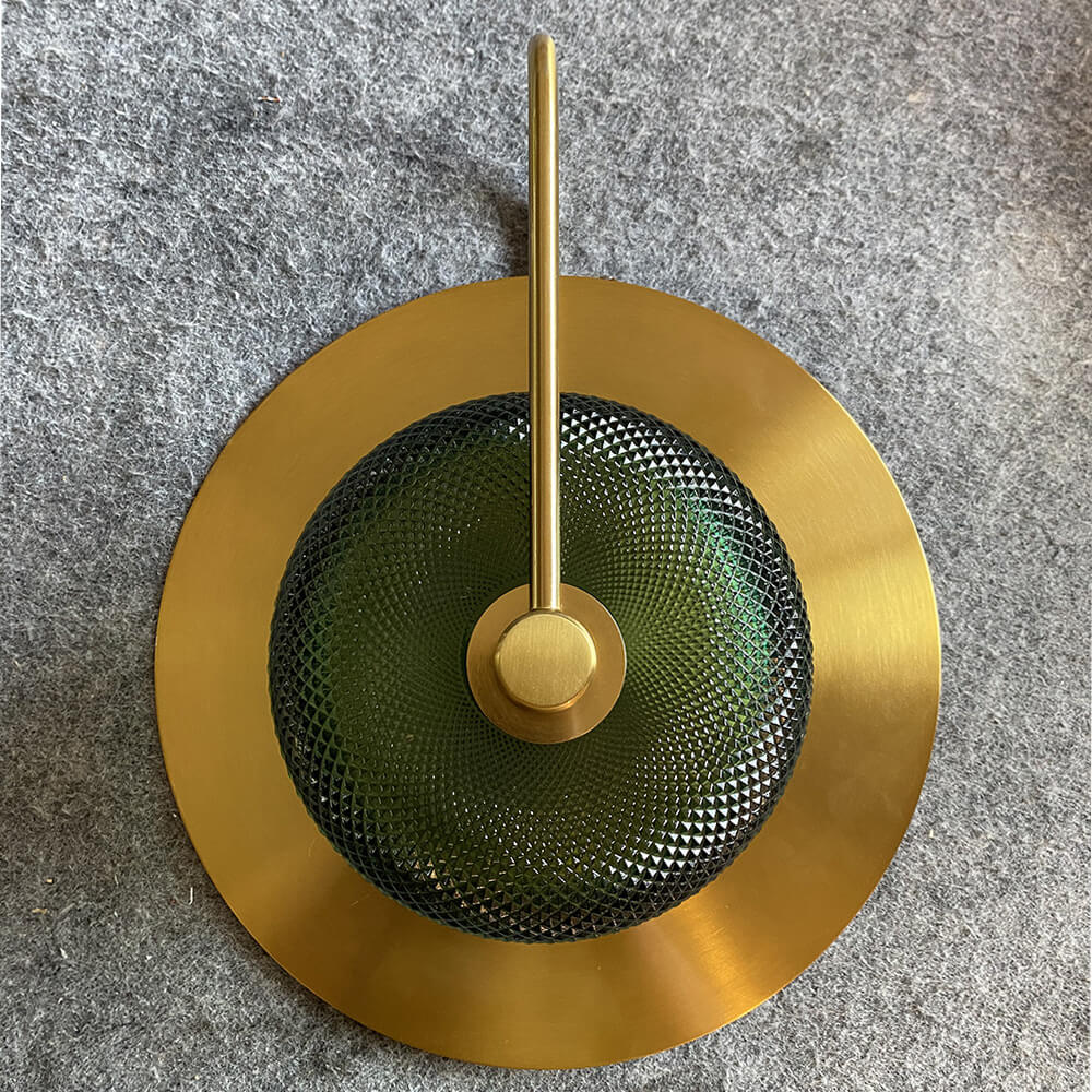Round Disc Iron Glass Wall Lamp