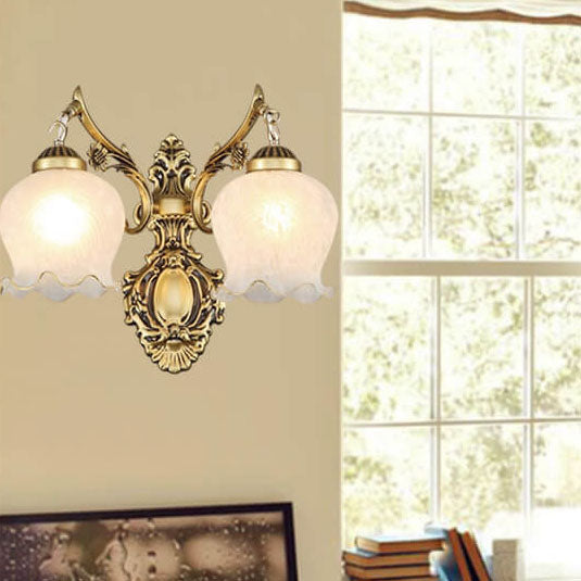 Full Copper Flower 1/2 Wall Lamp
