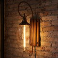 Glass Cup Iron Wall Lamp