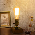 Candelabra Iron Pine Table Lamp