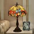 Stained Glass Rose Flower Table Lamp