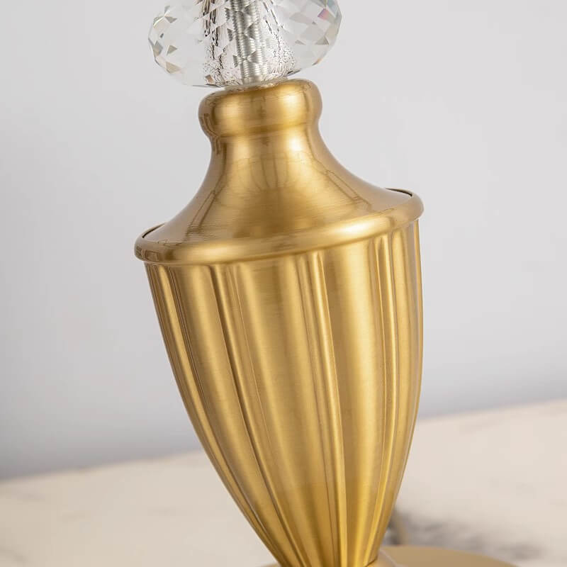 Brass Water Pattern Glass Table Lamp