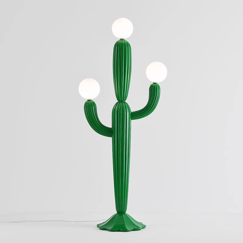Contemporary Creative Cactus Resin 3-Light Floor Lamp