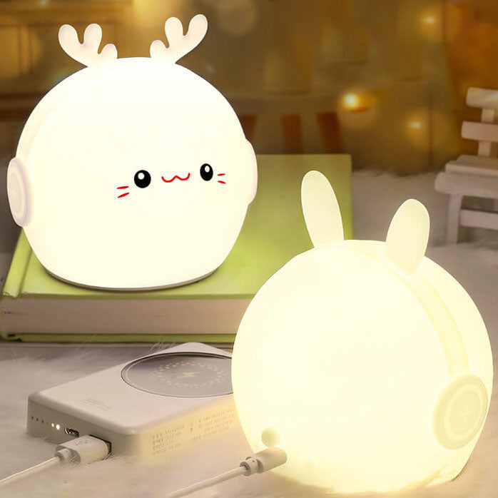 Cartoon Deer Rabbit Silicone Table Lamp