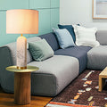 Cylindrical Rectangular Column Marble Table Lamp