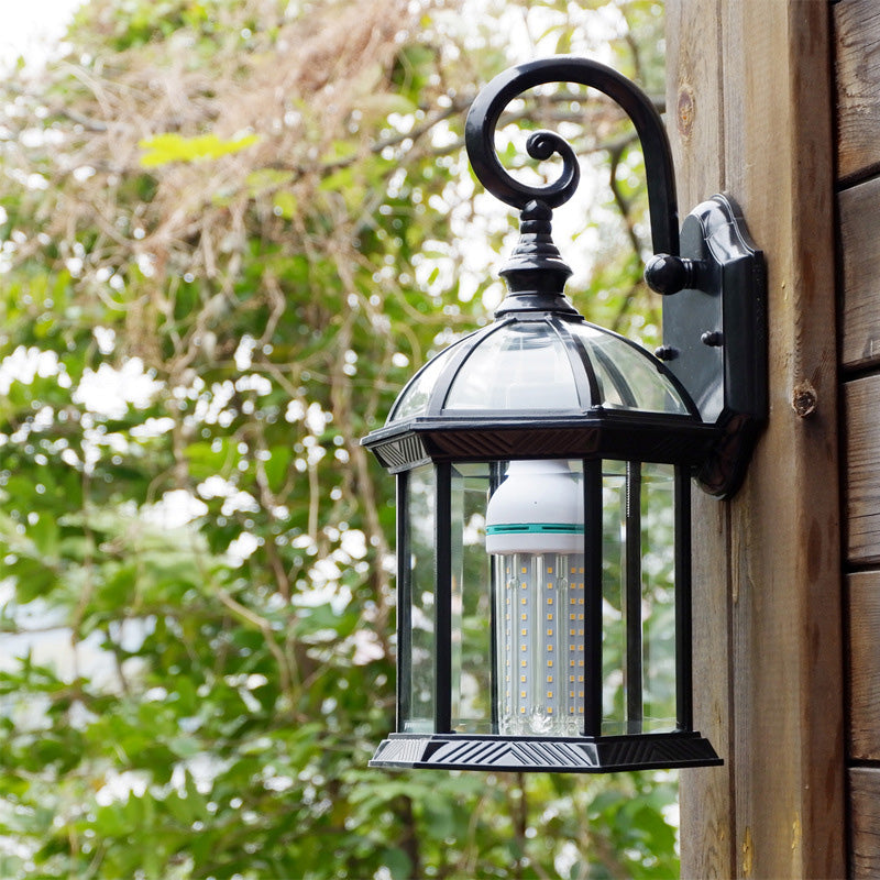 Aluminum Glass Hexagonal Prism Outdoor Light