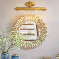 Antique Copper Cylindrical Mirror 2-Light Wall Lamp