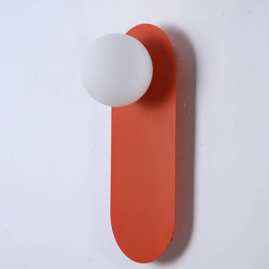Glass Orange Ring Wall Lamp