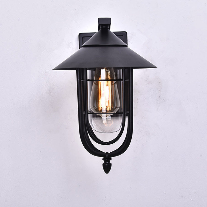 Human Sensing Iron Glass Outdoor Light