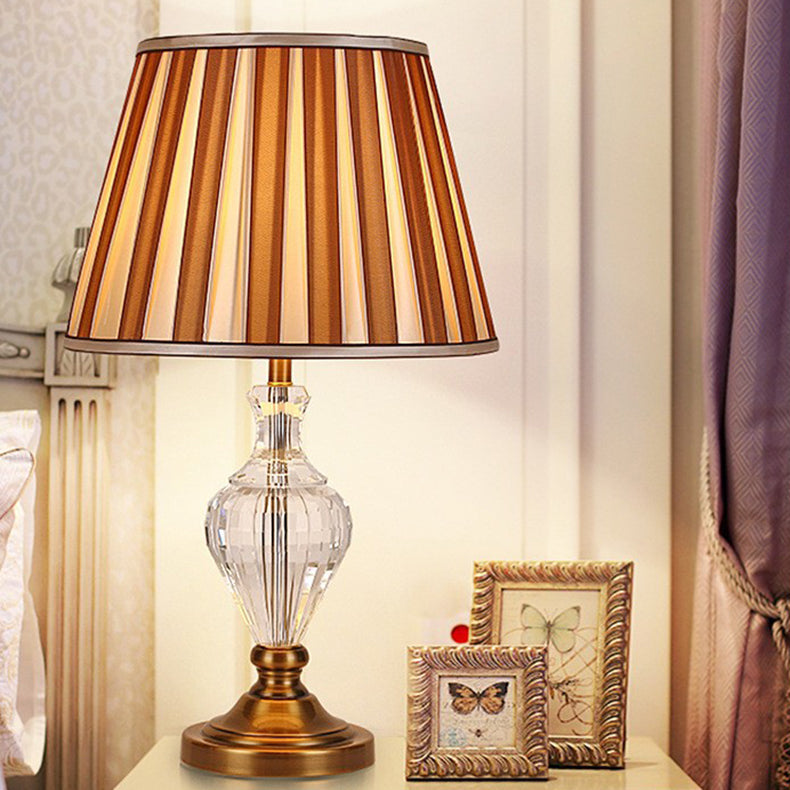Cylinder Hardware Crystal Fabric Table Lamp
