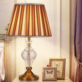 Cylinder Hardware Crystal Fabric Table Lamp