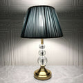 Cylinder Metal Crystal Fabric Table Lamp